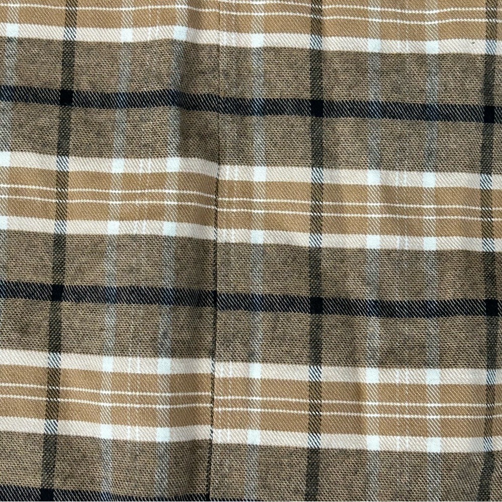 ASOS Tan Plaid Midi Maxi Faux Wrap Skirt Women Size 2 - Picture 4 of 7